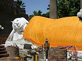 Bangkok 06 02 Ayutthaya Wat Lokaya Sutha Reclining Buddha Close Up
